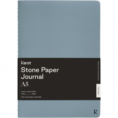 Logo trade promotional gifts picture of: Karst® A5 stone paper journal twin pack
